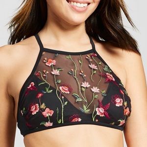 ✨ NWOT - Flower Pattered Mesh Swim Top